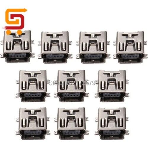 1000pcs/lot 5 Pin Mini Usb Connector 5pin Female Socket SMD Jack Port