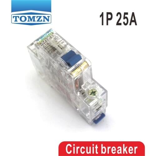 1P 25A Transparent case Mini Circuit breaker MCB Good quality