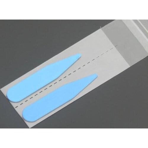 2"/2.5"/3"Stainless Steel Lettering Collar Stays Shirt Bone Stiffeners Inserts Collar Sticks Stiffs Men Business Gift 100Pairs