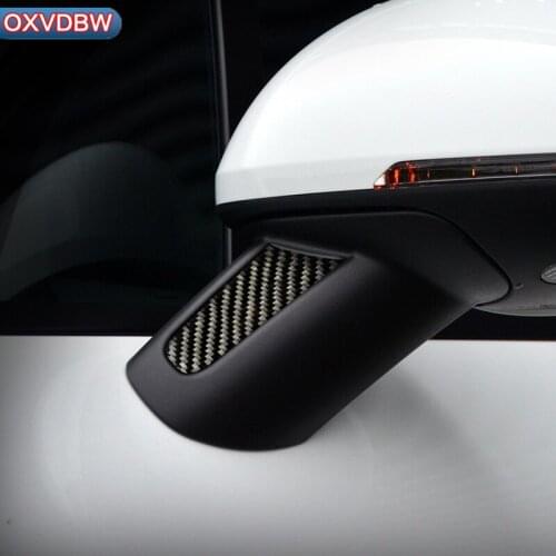 For porsche macan accessories carbon fiber Rearview Mirror Anti-rub Strip Car Styling Stickers Anti-collision Strip 2PCS