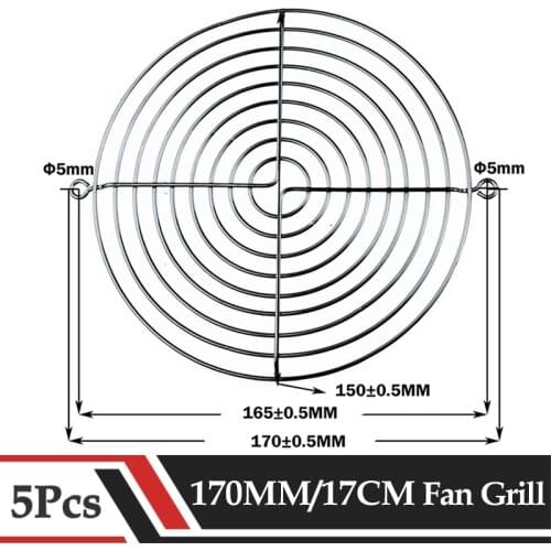 5Pcs Gdstime 170MM AC Fan Filter Guard Metal Grill 17CM 6.69inches Finger Metal Dustproof Net