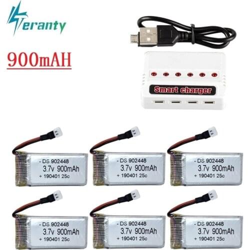 Upgrade 900mah 3.7v Lipo Battery and Charger For Syma X5c X5 X5sw Mjx X708W XS801 XS801C Rc Quadcopter Spare Parts 3.7v Battery