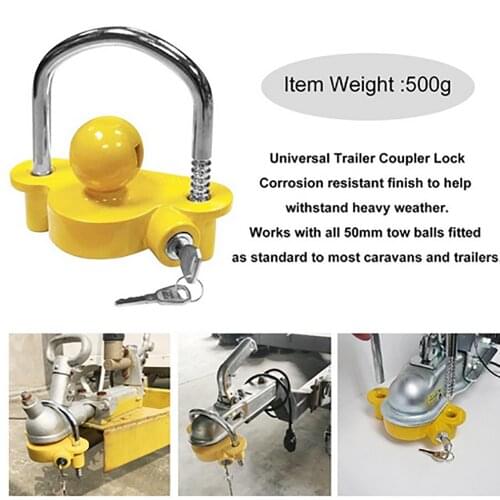 Anti-Theft Hitch Lock Coupling Lock Trailer Ball Parts Boat Motorcycle Tow Ball Caravan Camping Anti Theft Trailer Accessories