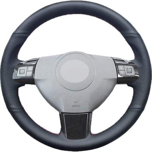 Black Artificial Leather DIY No-slip Car Steering Wheel Cover for Opel Astra H Zaflra B Signum Vauxhall Vectra C Holden Astra