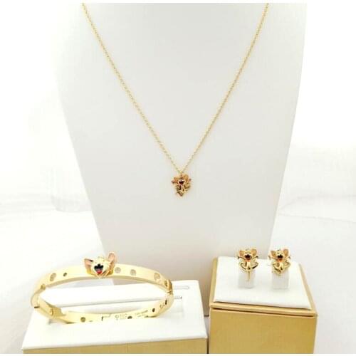 CSxjd 2020 New fashion wild cute Mouse necklace bracelet and earrings for women