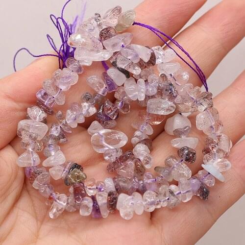 Length 40cm Natural Hair Crystal Unshaped Crushed Stone Beads For Unisex Gift DIY Bracelet Necklace Jewelry Making 3x5-4x6mm