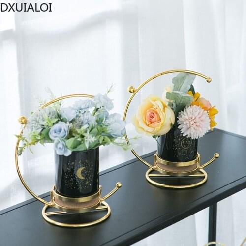 DXUIALOI Nordic Creative Succulent Flower Pot Ceramic Crafts Flower Pot Decoration Desktop Balcony Plant Bonsai Home Decoration