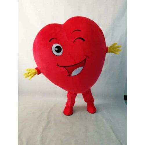 Love Heart Mascot Mascot Costume Suits Cosplay Party Game Outfits Carnival Halloween Easter Adults Interesting Cartoon Character