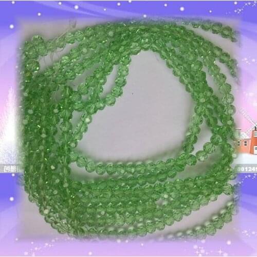 32 Face Crystal GLass 6mm Peridot Colour Round Ball Beads Spacer Loose Beads Free Shipping