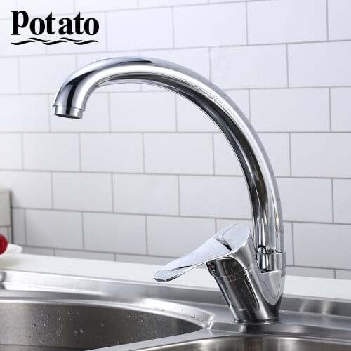 Potato Kitchen Faucet Deck Mounted Zinc Alloy Cold And Hot Water Tap 360 Degree Swivel Mixer Sink Faucets For Kitchen p59214