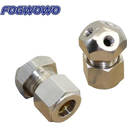 High Pressure Misting Atomization System Brass 3/8" Slip lock quick connector with 3 nozzles seat 3/8" Pipe Coupling Adapter