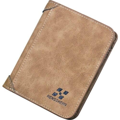 Hot Selling Men Leather Wallet Pockets ID Card Holder Billfold Slim Bifold Purse Retro Frosted Wallet