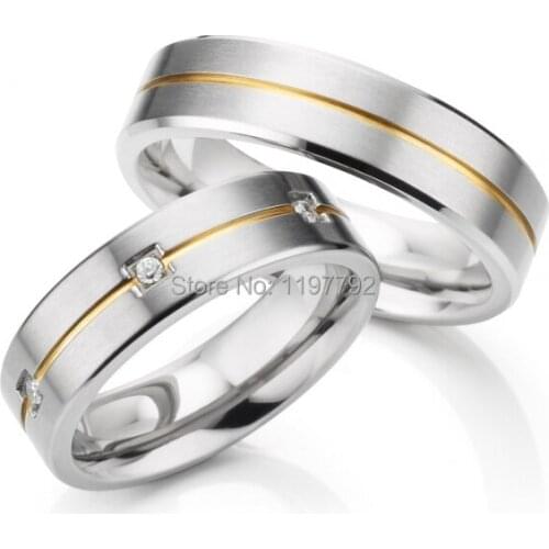 Custom 5mm comfort fit his and hers lover bridal rings titanium wedding band anniversary rings sets titan trauringe
