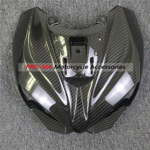 Front Headlight Fairing in Carbon Fiber For Kawasaki Z1000 2014 2015 2016 2017 2018 2019 Twill Glossy Weave