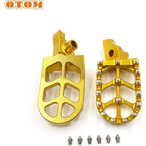 OTOM CNC Foot Pegs Pedal Footrests Front Footpeg For SUZUKI RMZ 250 450 RMZ250 RMZ450 RMX450Z Off-raod Motorcycle Accessories