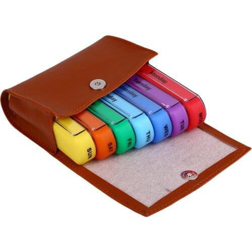 28 Squares Portable Medicine Box Weekly 7 Days Tablet Pill Box Holder Medicine Storage Organizer Container Case for Dropship