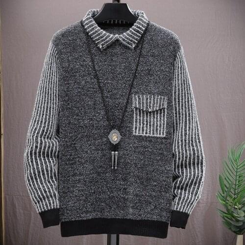 Casual Pullover Male 2020 New Fashion Sweater For Men Striped High-Quality Spring Autumn Long Sleeve Slim Hombre Youth