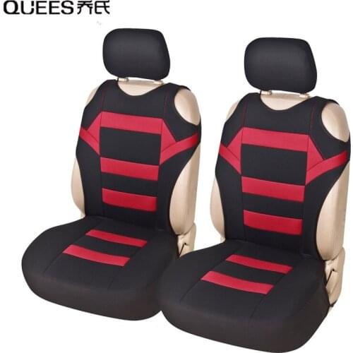 QUEES 4pcs Car Seat Cover Vest Fabric Seat Protection Cushion Two Front Seats Auto Interior Styling Car Accessories Goods