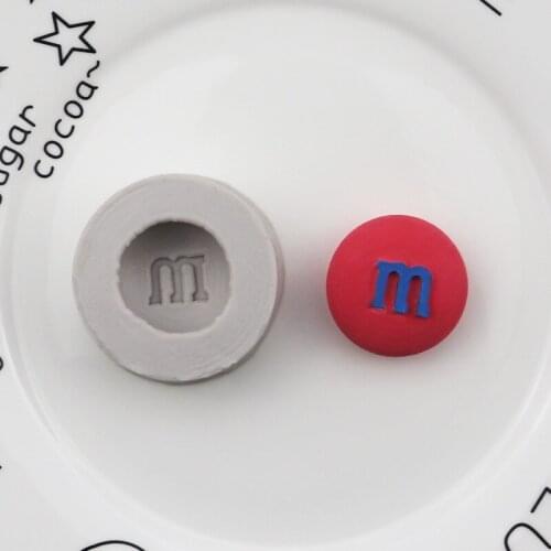 Rainbow Lettered M Beans Fondant Silicone Mold Cake Decoration Mode XGY-273