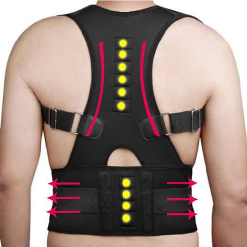 Adjustable Orthopedic Right Back Support Belt 10 pcs Magnets Medical Corsets Magnetic Therapy Posture Correction Braces Kids