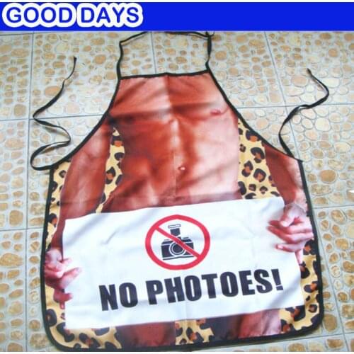 Sexy Man No Photos Funny Apron Beautiful Creativity Gift BBQ Apron Kitchen Woman Men Funny Bar Party Apron Wedding Apron