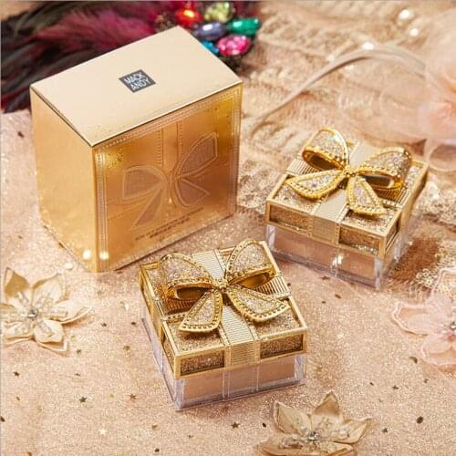 Mackandy Bowknot Silky Air Powder Lightweight and Durable Oil-Control Waterproof Face Powder Finishing Powder T1422