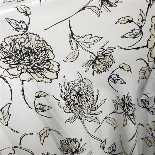 Printed Sewing Fabric Chiffon Floral Print Fabric Korean Dress Headscarf Shirt Pants Soft