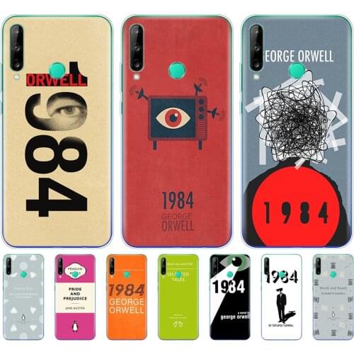 Silicon phone cover case for huawei p40 lite E p40 pro cover for huawei Y7P Y5P Y6S Y9S NOVA 5T 1984 George Orwell book
