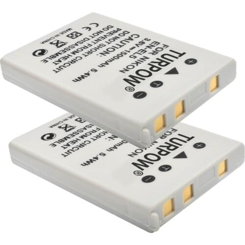 Turpow 1.5mAh EN-EL5 Digital Camera li-ion Battery+LCD Charger for Nikon Coolpix P4 P80 P90 P100 P500 P510 P520 P530 P5000 P5100