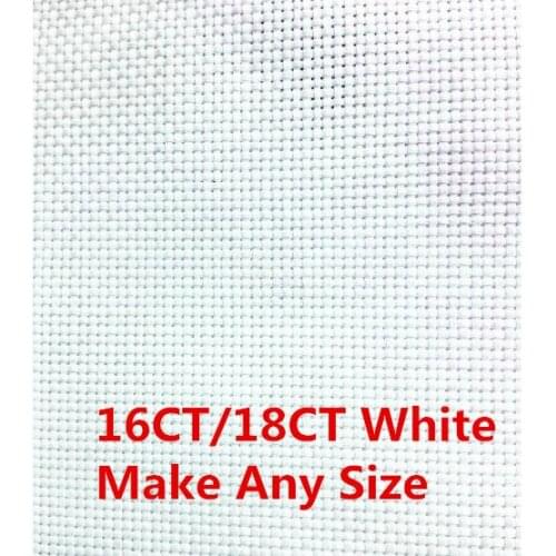 Top grade 150X100cm Or Make Any Size Aida Cloth Cross Stitch 16CT OR 18CT Canvas Fabric