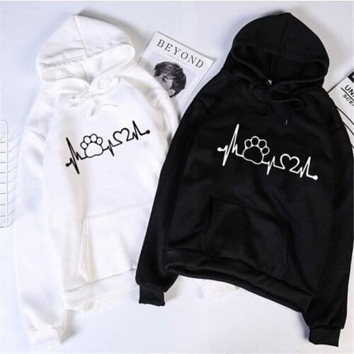 Women Hoodies Sweatshirt Harajuku Print Long Sleeve Hooded Pocket Pullover Girls Hoodie Top Casual Loose Female Clothes Oversize