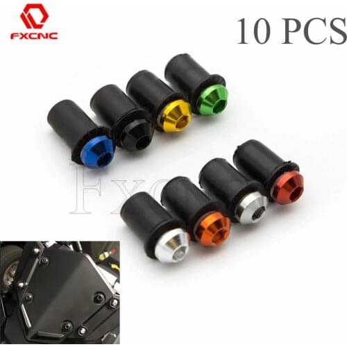 10PCS 5MM Universal Motorcycle Windscreen Fastener Nuts Screw Fairing Bolt For Aprilia RS125 RS4 125 RSV4 TUONO Factory