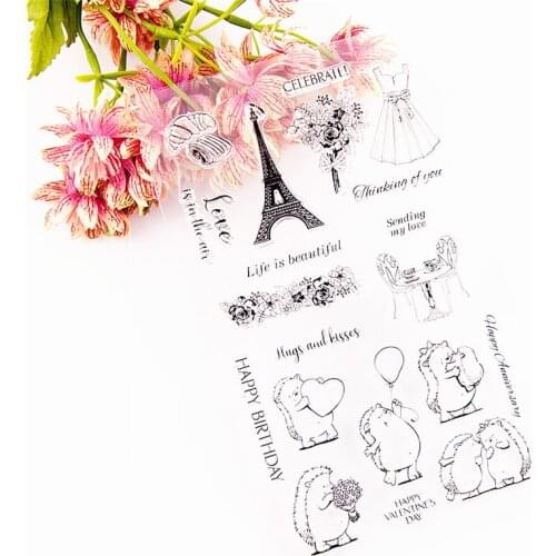 13*21CM Hot sale Hedgehog Clear Stamps / Silicone Seals Roller Stamp for DIY scrapbooking photo album/Card Making