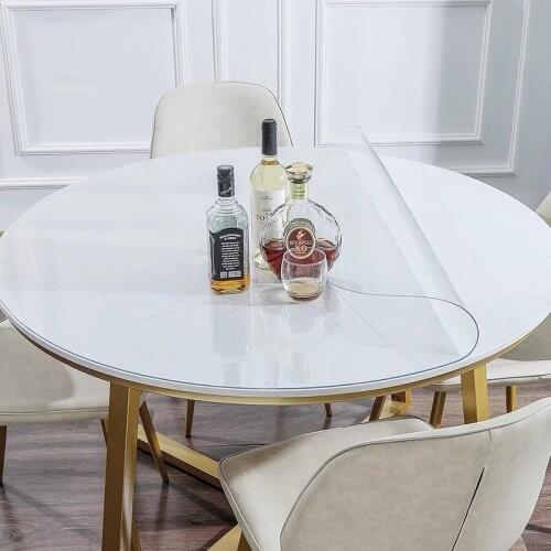 140*160Cm Soft Plastic TPH Tablecloth Waterproof Disposable Table Mat Transparent Coffee Table Mat Crystal Plate Protective Film