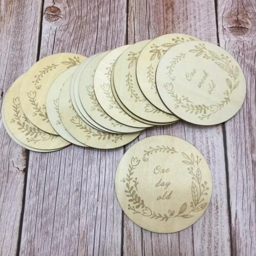 2019 hot 14 pcs milestone wood baby milestone cards