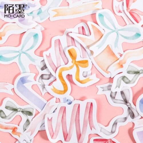46 pcs/box cute bow Deco Stickers Scrapbooking Bullet Journal Toy Plants Deco Album DIY Stationery Stickers