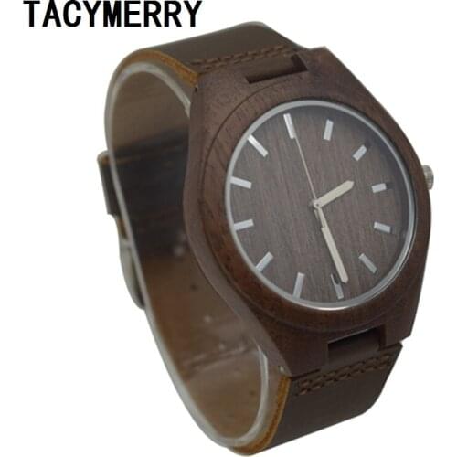 Walnut Wooden Wristwatches Japanese Movement For Men Women Classical Luxury Brand Watch With Gift Box Friendly Environment