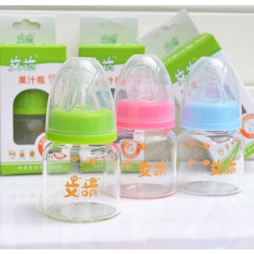 Baby Feeding Bottle 60ml Infant Product Sippy Bottle Feeder Milk Water PP Glass Baby Bottle For Infant