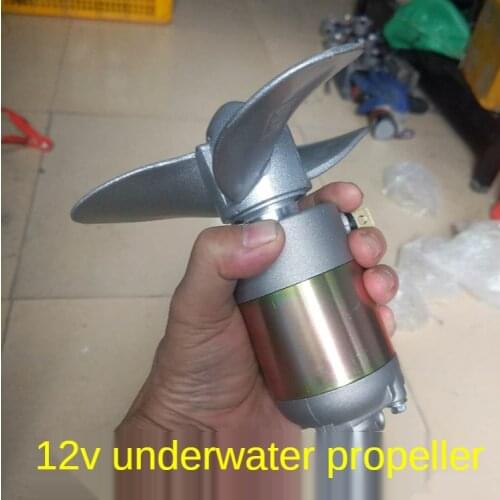 12V DIY Electric Outboard Motor Propeller Hanging Propeller Rubber Boat Underwater Motor Propeller