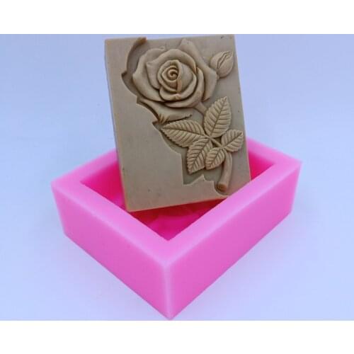 Rose Soap Mold Flower Silicone Soap Making Mold Candle Mold 3D Flower Rose Silicone Molds Soap Bar Soap Mold ArtCrafts Soap Form