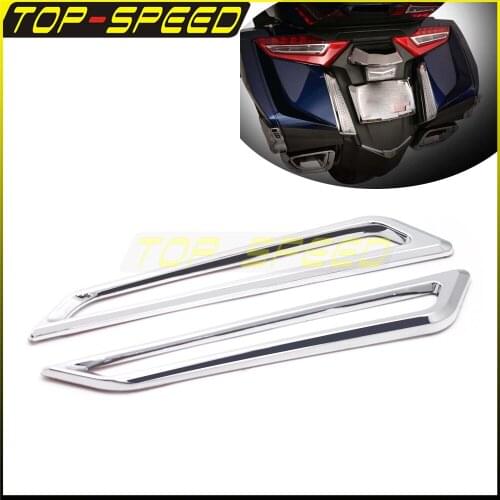 Chrome Taillights Trim Cover Tail Brake Turn Signal Light Bezel Accent Decorative for Honda goldwing GL1800 1800 GL Tour DCT