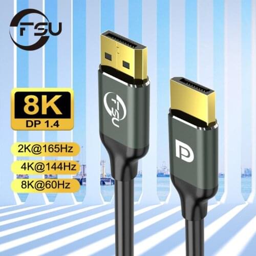 Displayport 1.4 Cable 8K 4K HDR 144Hz 60Hz 165Hz Display Adapter For Video PC Laptop TV DP 1.4 Display Port Computer Cables