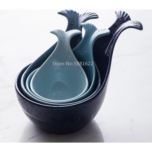 Ceramics Whale Bowl Dish Baking Bowl Small Bowl for Household Use Porcelain Creative Tableware Trending Products 2019