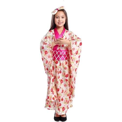 Children peacock yukata clothes Japanese kimono girl dressed children yukata haori traditional Japanese dress Japanese kimono