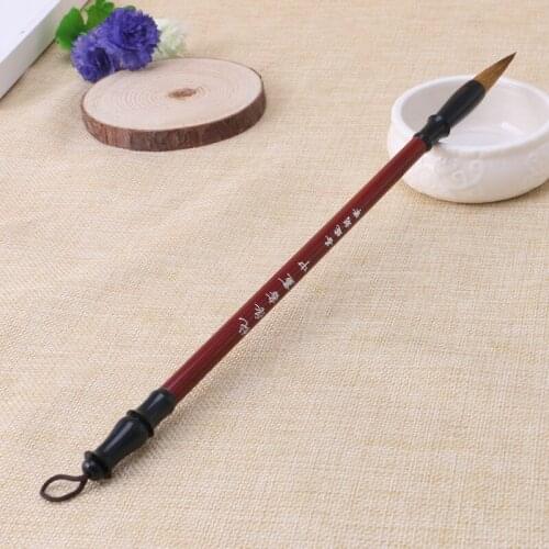 1PC Chinese Calligraphy Brushes Pen Wolf Hair Writing Brush Wooden Handle