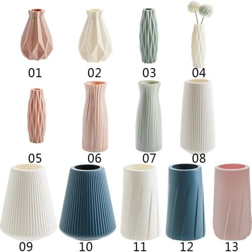 Creative Nordic Plastic Small Vases, Vases, Plastic Flower Pots, Vases, Flower Decoration, Household Items