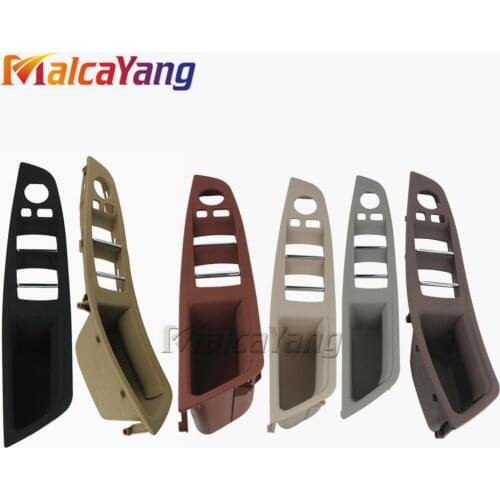 1xLHD Left Hand Drive Car Interior Inner Door Handle Panel Cover For BMW 5 series F10 F11 Gray Beige Black Red-Wine Oyster Mocha