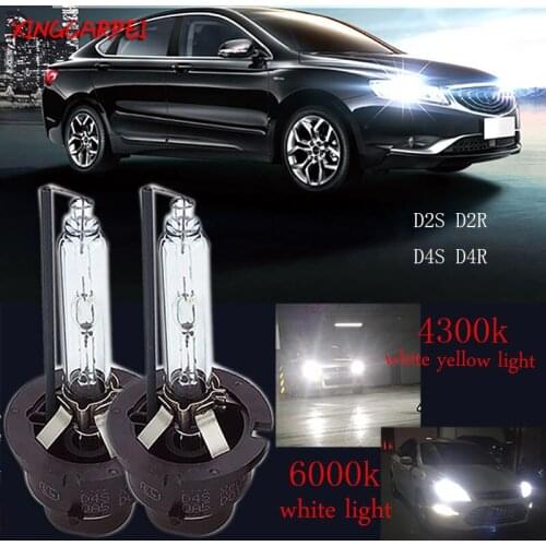 2pcs/lot D2S Xenon lamps D2R D4S D4R Car HID Bulbs Replacement 4300K 6000K HIgh Bright HeadLight Xenon Lamp White Light