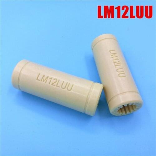 1pcs LM12LUU Solid Polymer Linear Bearing Bushing 3D printer bearing 12mm engineering plastic bearing