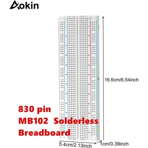 Breadboard 830 Tie Point Solderless Prototype PCB Board 830 Pin PCB Bread Board MB-102 MB102 Test Develop DIY for Arduino RPI